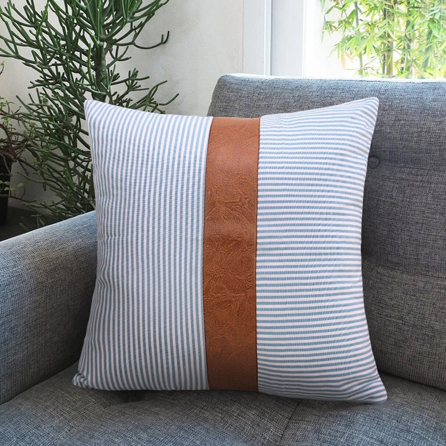 leather & cotton Cushion pillow cover leather & cotton Cushion pillow cover